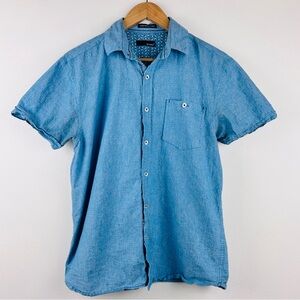 Bruno Men’s Washable Linen Casual Button Down Shirt. Size S